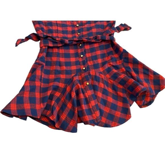MPF Long Sleeve Plaid Mini Dress Formal Date Night Workwear All Seasons - Picture 3 of 16
